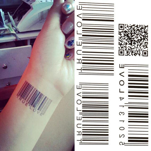 T41 -  Barcode Temporary Tattoos Waterproof